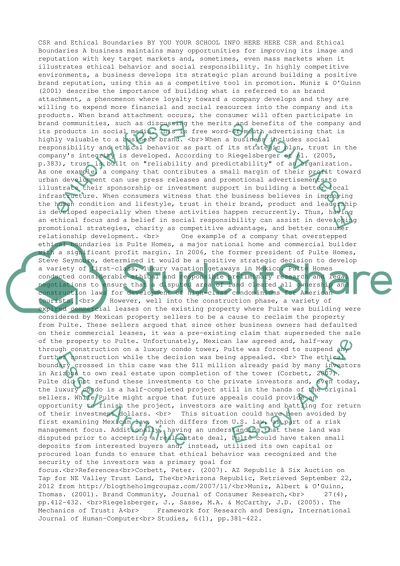 Corporate Social Responsibility and Ethical Boundaries