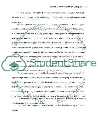 City Of London Investment Group PLC