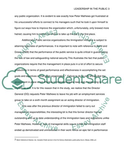 Leadership int the public