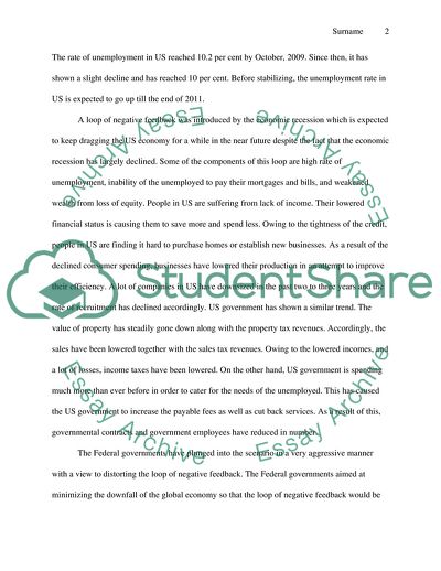 Effects of Economic Recession on American Jobs