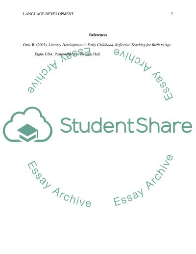 Language Development in Infants and Toddlers