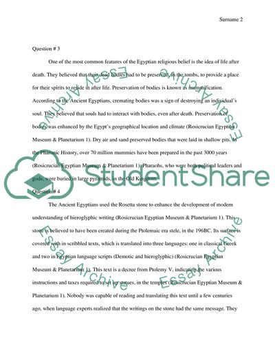 Religion Was an Essential for the Ancient Egyptians