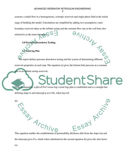 Advance reservoir petroleum engineering