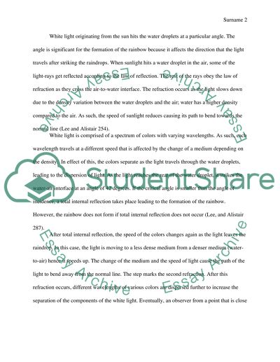 Color and the Visible Spectrum and Rainbows & Blue Sky