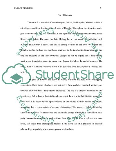 The Novel End of Summer