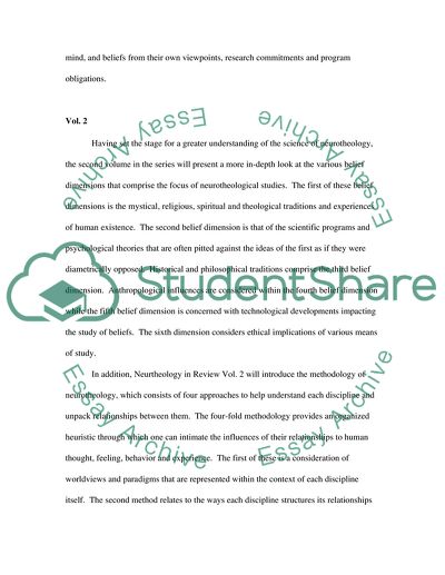 Neurotheology Vol I and Vol II Descriptions