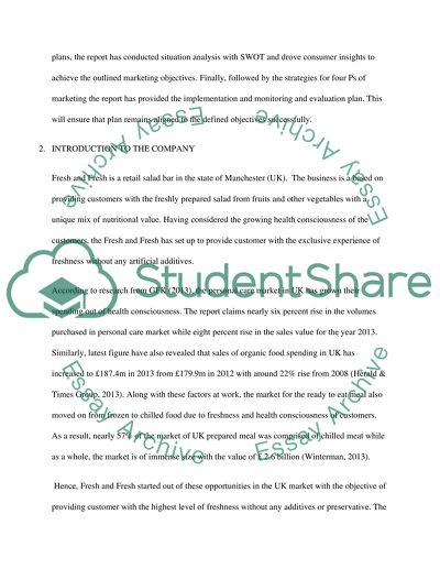 Marketing management fresh and fresh