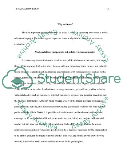 Media Relations Campaign