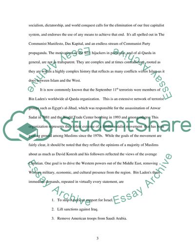 War on Terrorism Or The Defense of Modernism