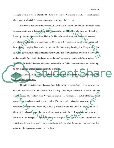 In What Specific Ways Might We Understand Identities to Be Formed