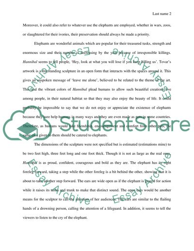 Analysis over a piece of art work