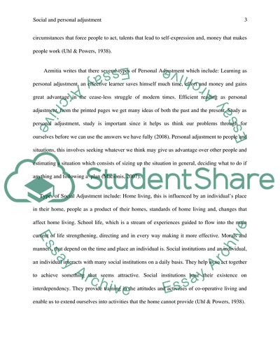 Personal adjustment essay 06 image