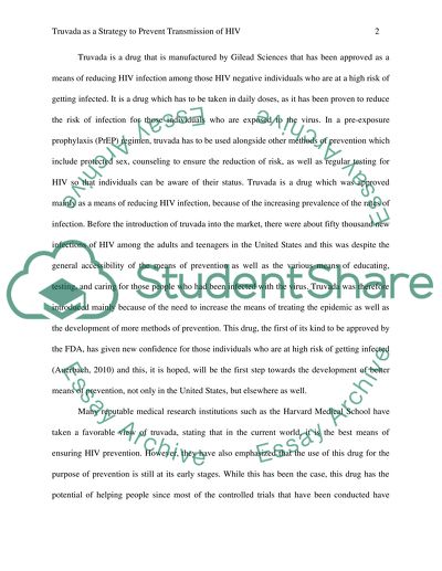 Truvada as a Strategy to Prevent Transmission of HIV