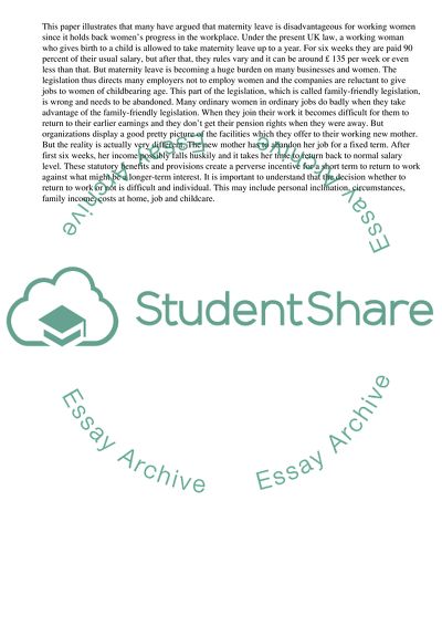 The Validity of the Maternity Law for Working Women in Corporates