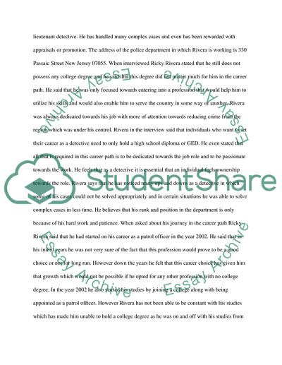 Interview with the Lieutenant Detective Ricky Rivera