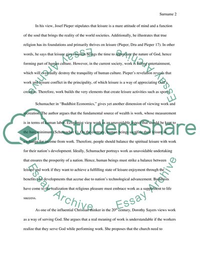 Work and leisure. What you think about work and leisure based on the books (use reference)