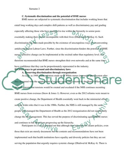 Racism in the NHS against BME nurses