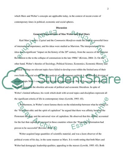 The Concept of Capitalism in Marx and Weber