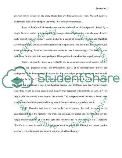 Boys Life: A Memoir, Does the story tell the truth