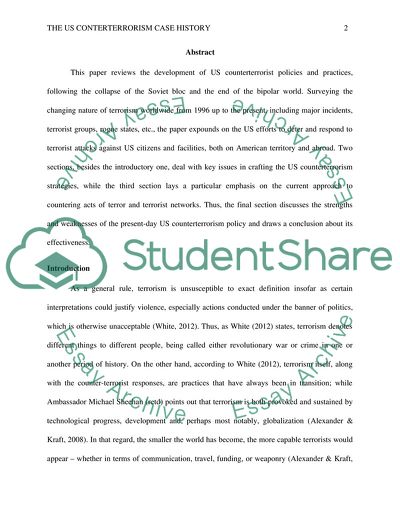 Historical Reference to U.S. Counter-terrorism Practices