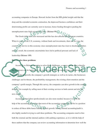 Finance and accounting