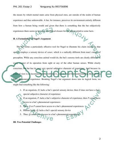 What is it like to be a bat citation image