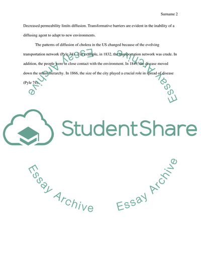Diffusion, Its Types and Specific Barriers to Diffusion that Might Have Developed