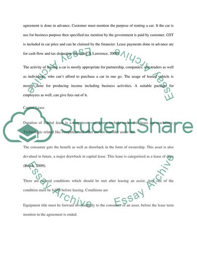 How the Lease Is Used as a Financing Vehicle
