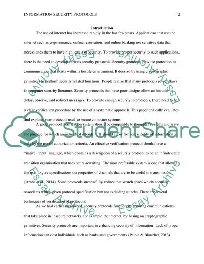 Information Security Protocols