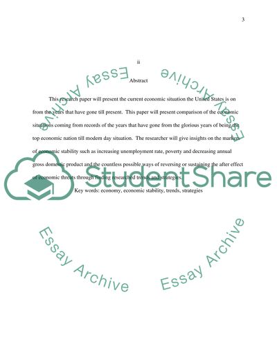 Global Trends and Strategy within the United States