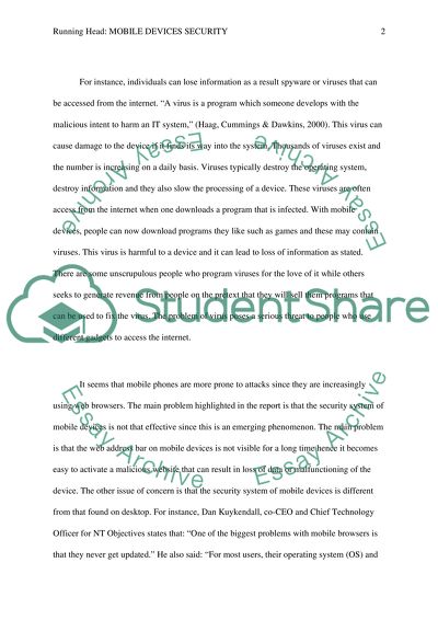 Mobile Devices Security