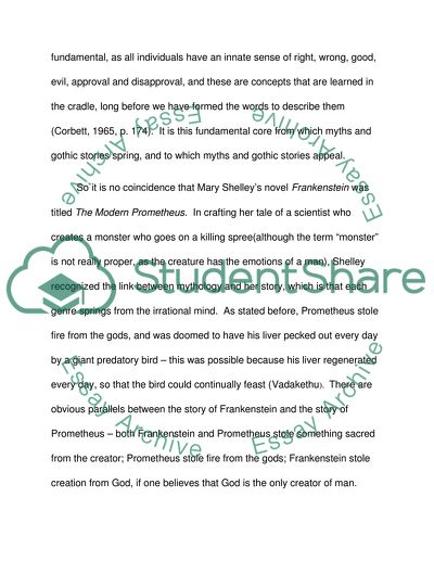 Comparing Mythology and Gothic Novel