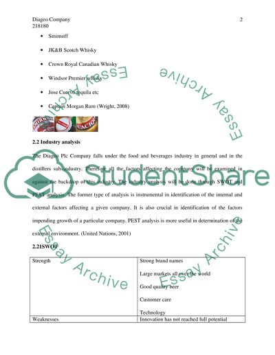 Diageo Business Performance