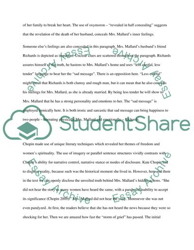 The Story of an Hour of Kate Chopin