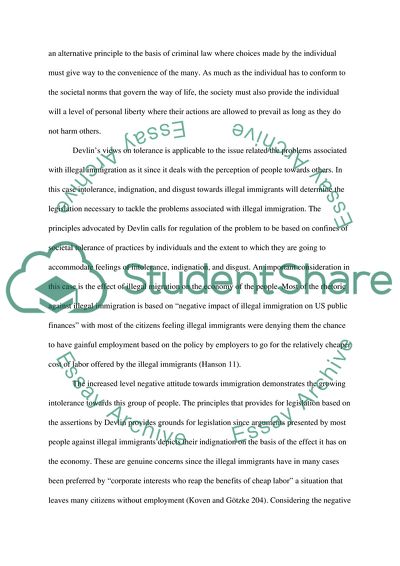 Morals and the Criminal Law: Illegal Immigration