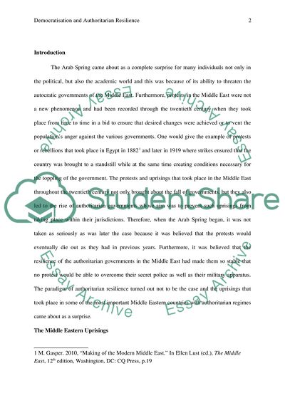 Arab Spring: Inter-Paradigm Debate