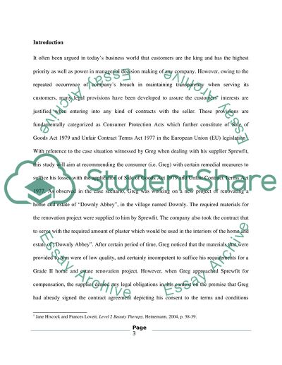 The Sales of Goods Act 1979