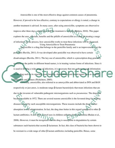 The Benefit and Pitfalls of Using Amoxicillin in the Treatment of Pneumonia