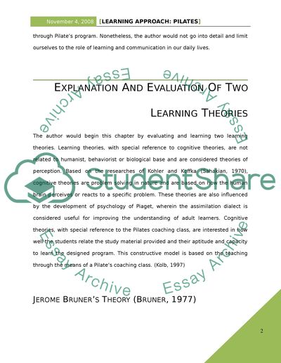 Pilates as One of the Sport Branches