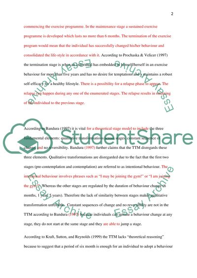 Psychological Models Explaining Barriers to Exercise