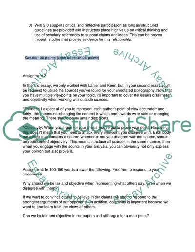 Use of Web 2.0 in Writing