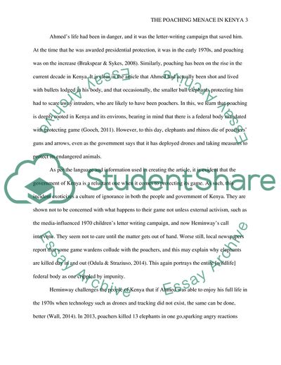 The Poaching Menace in Kenya