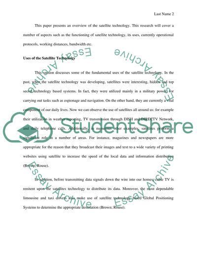 Satellite Technology - Uses and Applications of Satellite-Based Systems