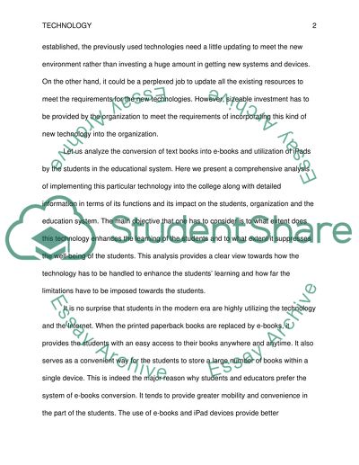 The Role of Technology in College