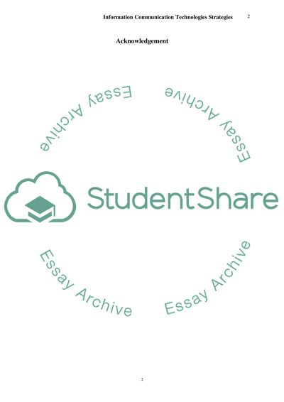 Information Communication Technologies Strategies