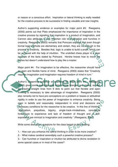 Creativity in Research