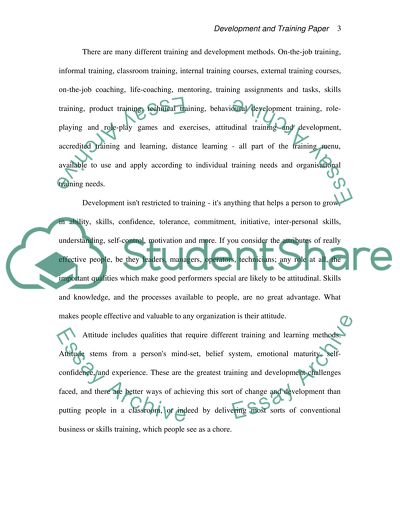 Training- Developing People