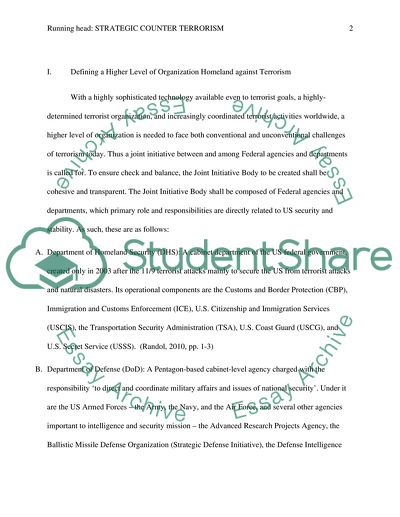 Counterterrorism and Intelligence