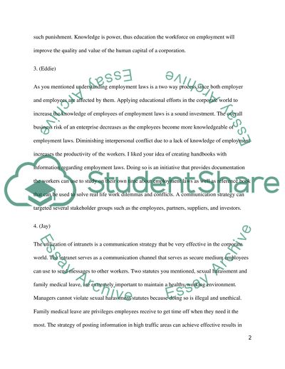 Participation Discussion Questions