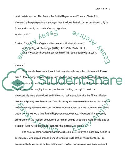 The Origin and Dispersal of Modern Humans